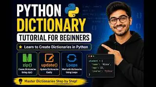 Python Dictionary Tutorial for Beginners | Create Dictionaries Using zip(), update() & Loops