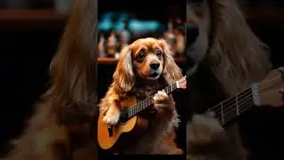 Musical Dog: Guitar and Vocals from a Furry Star!#shortvideo #musica 🐾😍