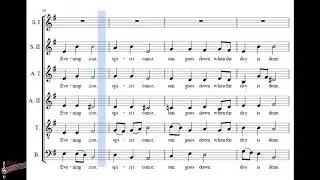 Choir/ch&oacute;r Evening rise - Soprano I + score