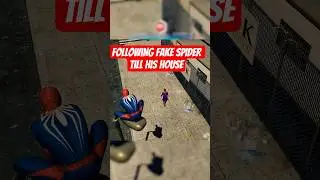 Following fake spiderman to find his housee??? #shorts #spiderman
