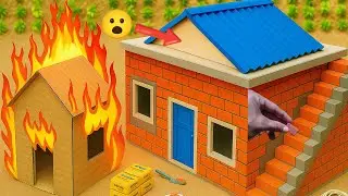 mini concrete brick house building science project | Natural fire disaster | School project
