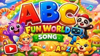 ABC Fun World Song 🎵 Learn Letters with Cute Cartoon Kids | A&ndash;Z Alphabet Song