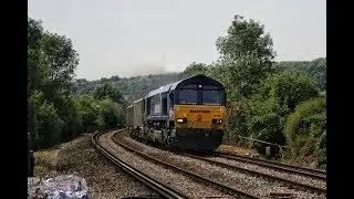DB Cargo 66051 'Maritime Intermodal Four' At Hamsey Working 7V00 Newhaven To  Acton!!