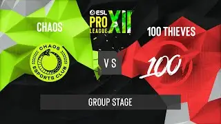 CS:GO - 100 Thieves vs. Chaos [Dust2] Map 2 - ESL Pro League Season 12 - Group Stage - NA