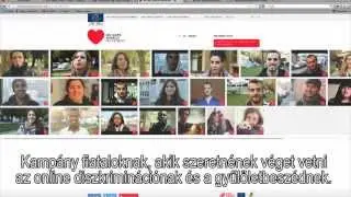 No Hate Speech Movement hivatalos bemutat&oacute; magyar felirattal