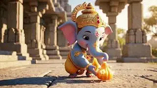 Baby Lord Ganesha Enjoying Ladoo | Cute CGI Kids Devotional Video