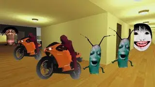 PLANKTON SUMMONED AUUGHH & YOSHIE 💀 I Rode My Bike to Survive #gmod #garrysmod #gmodgaming #nextbots