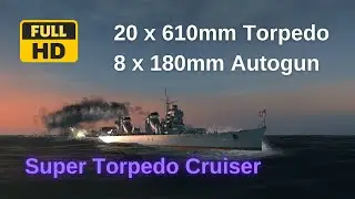 8 US Torpedo Cruiser vs. Chinese Fleet of 32 Ships Max Graphics - Ultimate Admiral: Dreadnoughts