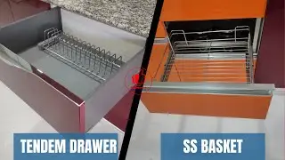 Difference between Tendem Drawer & SS basket  modular kitchen and furniture Nashik Pune Mumbai