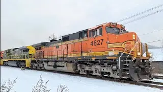 B&P RR W/ VETERANS C44-9W & BAYLINE GP40-3 TRAILING SB ON SIRI PART 3!!!