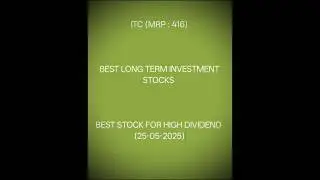 ITC - BEST LONG TERM INVESTMENT & DIVIDEND STOCK: #itc #itcsharenews #itcstocknews #itcyoutubeshorts