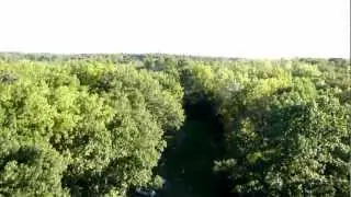 Flying over Chain-O-Lakes state park