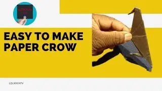 Paper crow|| How to make paper crow||@loukhyatv7257