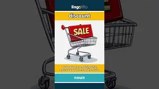 🇬🇧 Discount Meaning : Flash Card : Learn English Vocabulary
