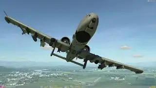 Navigation training flight with the A-10C in DCS (Timelapse)