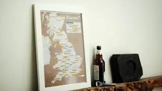Collect and Scratch - UK Breweries Map Print by Maps International