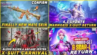 🔴 NEW M416 SKIN CONFIRM | MARMORIS X-SUIT RETURN | BLOOD RAVEN X-SUIT RETURN | RETURN ULTIMATE SET 🤩