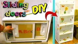 How to make SLIDING DOORS  for any CARDBOARD FURNITURE or cardboard shelf