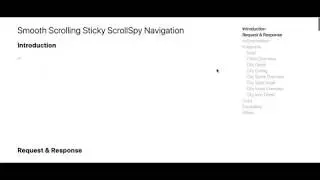 Smooth Scrolling Sticky ScrollSpy Navigation