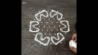 Margazhi special : Simple and Beautiful Sikkukolam using 9-5 inter dots