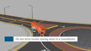 Towing Vehicles in Multi-Lane Roundabouts