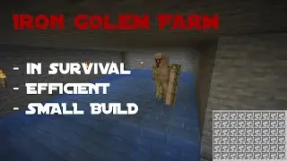 Minecraft Iron Farm TUTORIAL 1.16+| Efficient, In Survival, Small Build