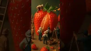Strawberry eating #stobery #man#realisticdrawing#shorts#viral#ytshort