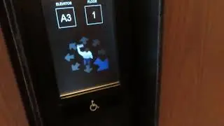 Лифты Otis Traction Skyrise в вестибюле отеля Intercontinental в центре Лос-Анджелеса (с alpalJL)