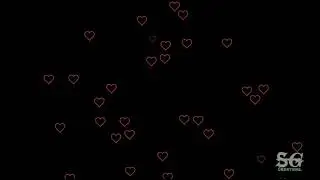 Black Screen Template Flying Heart Symbols By Sai Editz and Creations.