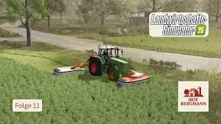 LS25 Hof Bergmann 🚜 F11 | erster Klee Schnitt des Jahres & TMR Herstellung