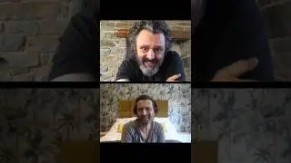 Whose name goes first? 😂😂 #davidtennant #michaelsheen #goodomens #staged #youtube #funny #shorts