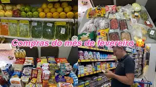 COMPRAS DO MÊS DE FEVEREIRO PARA 3 PESSOAS 🩷🥰