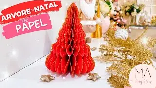 &Aacute;RVORE DE NATAL DE PAPEL | CHRISTMAS TREE | DECORA&Ccedil;&Atilde;O DE NATAL | DIY DE NATAL | CHRISTMAS DECOR