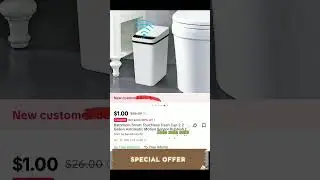 Smart Trash Can Deal: Automatic Motion Sensor Bin for $1?#smarttrashcan #bathroomgadgets