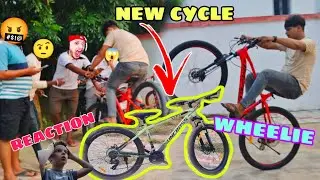 Danger Reaction on My New Cycle STOPPIE! 🔥 | Wheelie Gone Crazy 😳 #cyclestunt #mtb #newcycle #yt 