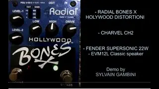 High gain distortion with the Radial Bones X and Charvel CH2 &ndash; Demo by Sylvain Gambini