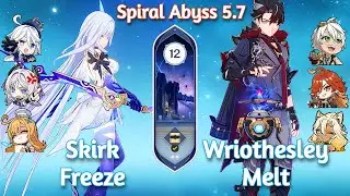 C0 Skirk Freeze x C1 Wriothesley Melt - NEW Spiral Abyss 5.7 | Genshin Impact
