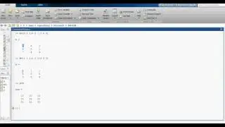 Introduction to Matrix operations in MATLAB