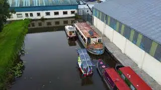 THE MAYFLY MOORS ALONGSIDE THE 48M -  Eco Showboat Journey to the East 2023