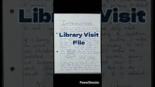 Library Visit File || B.Ed 1st Semester || SSTwaleguruji