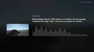 Bird hunting podcast: Wild chukars in Northern Nevada opening weekend! How dogs &rdquo;talk,&rdquo; and your own