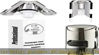 Champagne Sealer Stopper, BGMAX 3 Pack Stainless Steel Sparkling Wine Bottle Plug Sealer Set with a