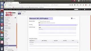 [Odoo 10] Pricelist 1 - Percentage Discount