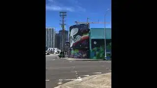 #kaka'ako#kevinlyons#wallart#hawaii#honoluluカラフルなウォールアートの世界🎨野生のニワトリが散歩してる🐓💨😆👍🏼