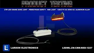 27W LED Crane Zone Light - Pedestrian Safety - Red Light - 120/277V AC 50/60 Hz- Aluminum Alloy