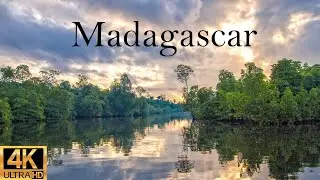 FLYING OVER MADAGASCAR - Beautiful Aerials with Relaxing Music, Stunning African Landscape, Calming