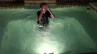 Jumping in the pool with clothes on! 20 subs celebration!