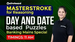 Banking Mains Special | Day And Date Based  Puzzles | Nikita Ma'am | Masterstroke for Reasoning