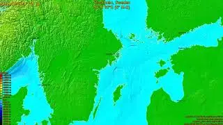 Stockholm, Sweden, (z+c) sea level rise -135 - 65 m