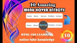amazing menu hover effect in html css | creative menu hover effect | menu animation hover effect